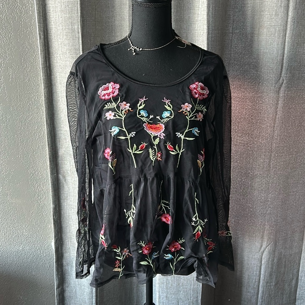 Mesh Floral Grand & Greene Blouse